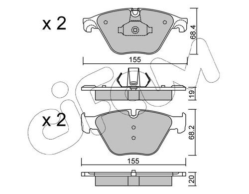 CIFAM 822-918-0 Brake pad set prepared for wear indicator