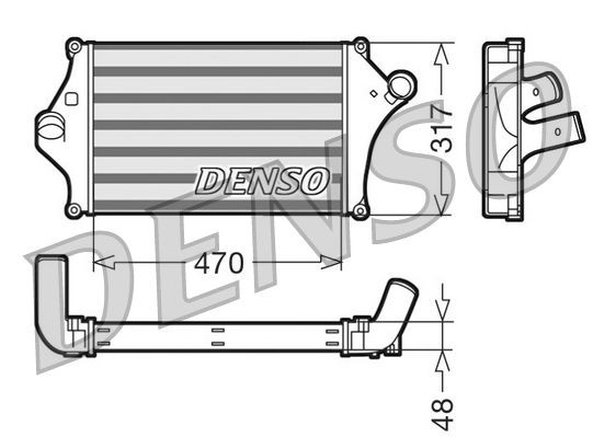 DENSO DIT45001 Ladeluftkühler für MITSUBISHI Canter (FE5, FE6) 6.Generation LKW in Original Qualität