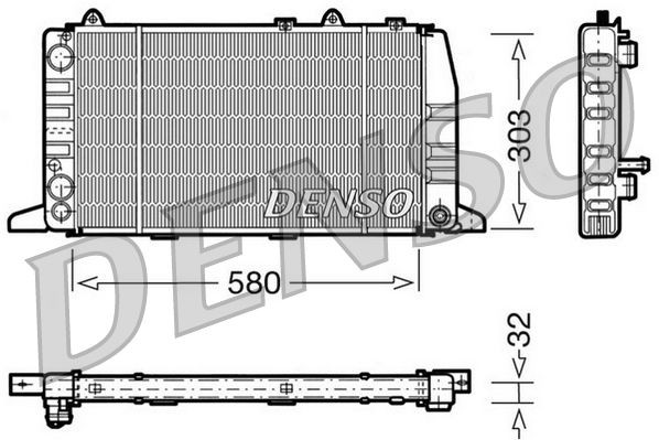 DENSO Copper, 580 x 303 x 32 mm Radiator DRM02011 buy