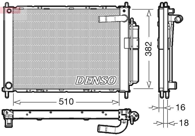 DENSO DRM46101 Cooler Module Weight: 2860g