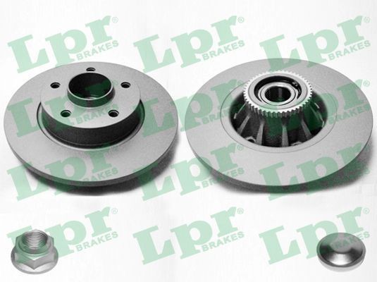 LPR R1020PRCA Brake disc 280x12mm, 5, solid, Coated