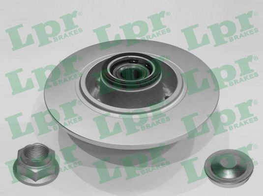 LPR R1055PRCA Brake disc 260x8mm, 5, solid, Coated