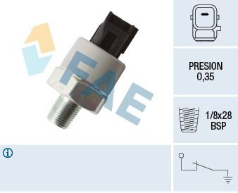FAE 1/8''x28h BSP Number of pins: 1-pin connector Oil Pressure Switch 12549 buy