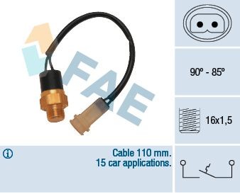 FAE 36100 NISSAN Coolant fan switch in original quality