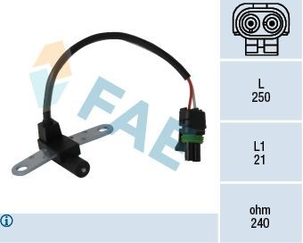 FAE 79020 Crankshaft sensor 2-pin connector