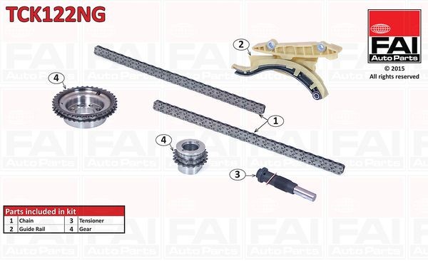 Ford MONDEO Cam chain kit 7814776 FAI AutoParts TCK122NG online buy