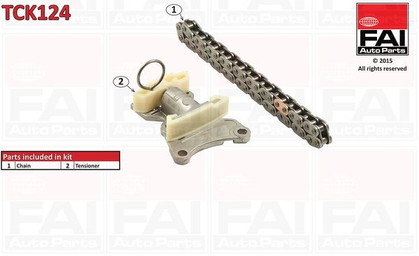 TCK124 FAI AutoParts Timing chain set SKODA without gears, without gaskets/seals, Simplex, Bolt Chain