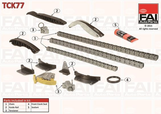 Hyundai H350 Belt and chain drive parts - Timing chain kit FAI AutoParts TCK77