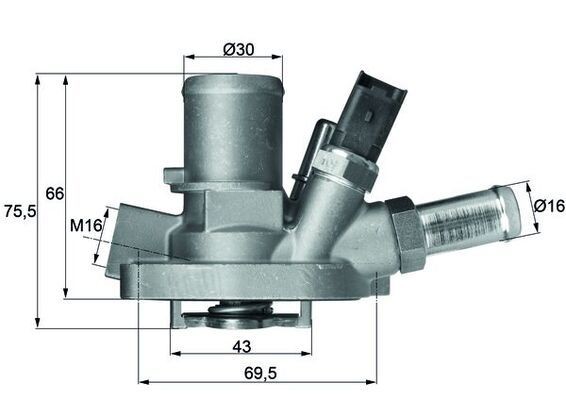 Great value for money - MAHLE ORIGINAL Engine thermostat TI 147 80