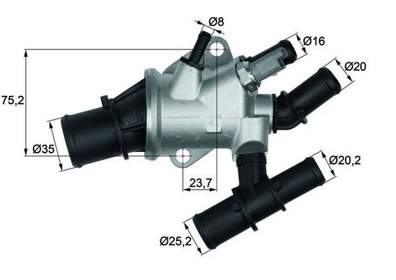 Great value for money - MAHLE ORIGINAL Engine thermostat TI 155 88