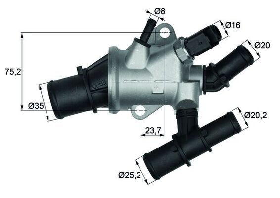 Great value for money - MAHLE ORIGINAL Engine thermostat TI 162 88