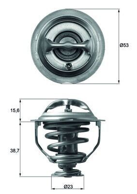 Great value for money - MAHLE ORIGINAL Engine thermostat TX 117 95D
