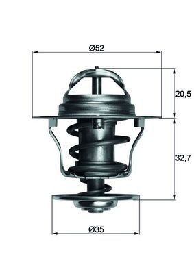 Great value for money - MAHLE ORIGINAL Engine thermostat TX 12 88D