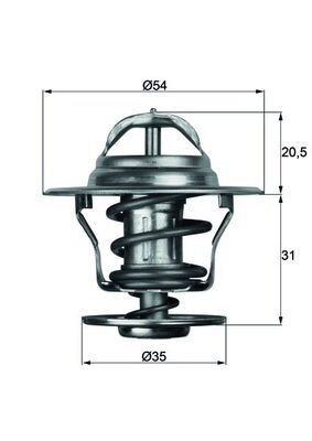 Great value for money - MAHLE ORIGINAL Engine thermostat TX 13 75D