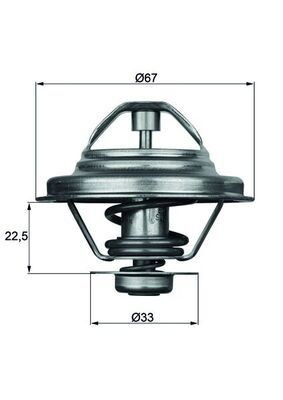 MAHLE ORIGINAL TX 24 87D Engine thermostat Opening Temperature: 87°C, 67mm, with seal