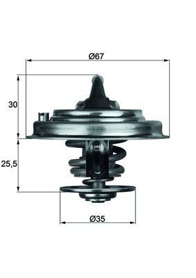 Great value for money - MAHLE ORIGINAL Engine thermostat TX 30 71D