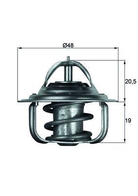 Great value for money - MAHLE ORIGINAL Engine thermostat TX 5 88D