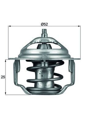 MAHLE ORIGINAL TX 64 88 Engine thermostat Opening Temperature: 88°C, 52mm, without gasket/seal