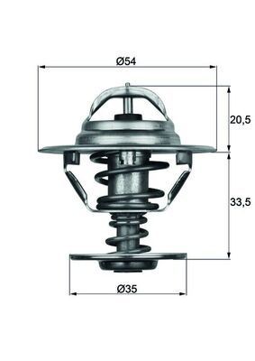 Great value for money - MAHLE ORIGINAL Engine thermostat TX 8 83D