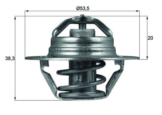 Great value for money - MAHLE ORIGINAL Engine thermostat TX 88 88D