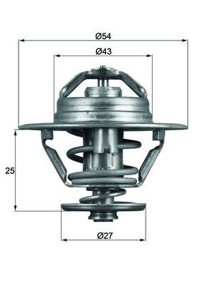 Great value for money - MAHLE ORIGINAL Engine thermostat TX 93 74D
