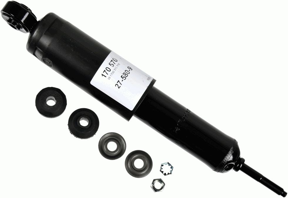 SACHS 170 570 Shock absorber Oil Pressure, Twin-Tube, Telescopic Shock Absorber, Top eye, Bottom Pin
