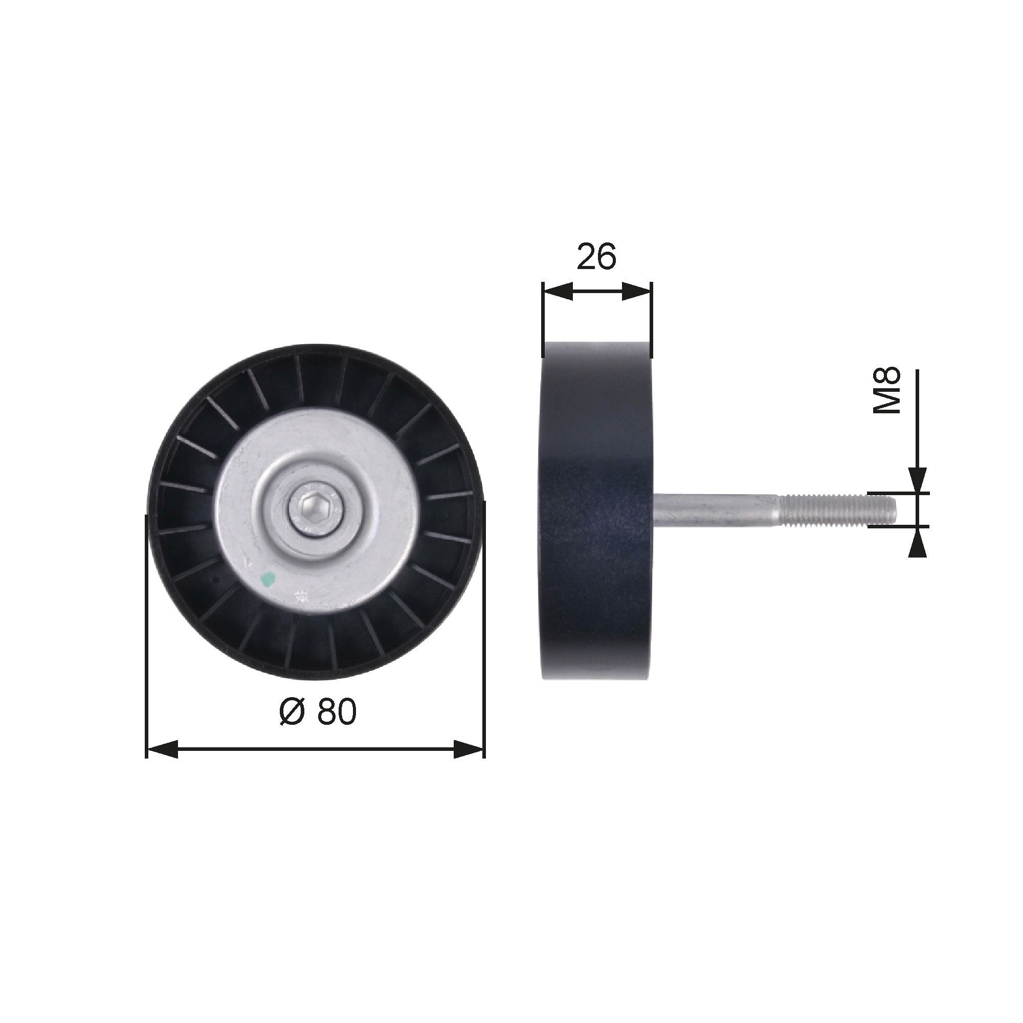 7803-21499 GATES BOOST™ DN CVT Belt Ø: 81mm Deflection / Guide Pulley, v-ribbed belt T36399 buy
