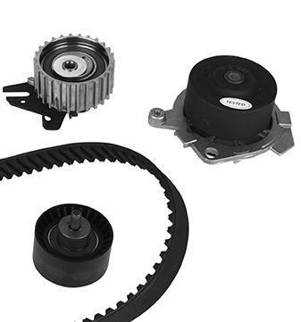 Water pump + timing belt kit GRAF Number of Teeth: 163, Width 1: 24 mm, for toothed belt drive - KP621-2