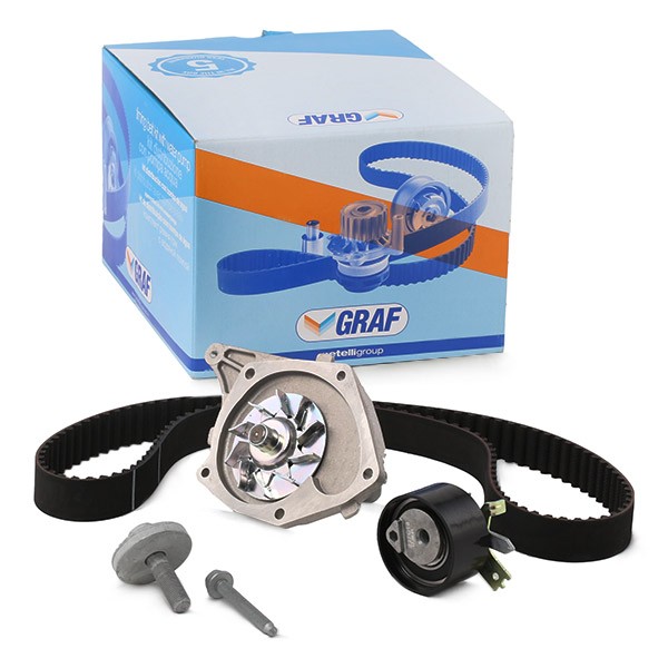 original Nissan Almera Mk2 Water pump + timing belt kit GRAF KP821-1