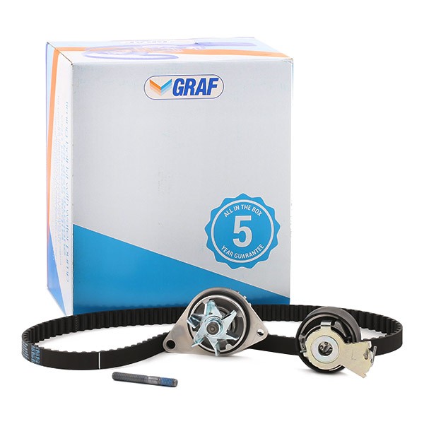 PA837 GRAF KP8371 Timing belt kit with water pump Peugeot 207 Saloon 1.4 Flex 82 hp Petrol/Ethanol 2014 price