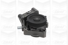 GRAF PA1026 Water pump with seal, Mechanical, Plastic, Water Pump Pulley Ø: 111 mm, for v-ribbed belt use