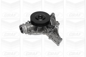 GRAF with seal, Mechanical, Metal, Water Pump Pulley Ø: 125 mm, for v-ribbed belt use Water pumps PA1038 buy