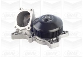 GRAF PA1039 Water pump with seal, Mechanical, Plastic, Water Pump Pulley Ø: 94 mm, for v-ribbed belt use