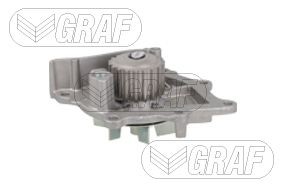 GRAF PA1049 Water pump Number of Teeth: 19, with seal, Mechanical, Metal, Water Pump Pulley Ø: 56,15 mm, for timing belt drive