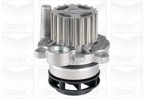 GRAF PA1090 Water pump Number of Teeth: 19, with seal ring, Mechanical, Plastic, Water Pump Pulley Ø: 56,23 mm, for timing belt drive