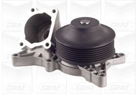 GRAF PA1116 Water pump with seal, Mechanical, Plastic, Water Pump Pulley Ø: 94 mm, for v-ribbed belt use