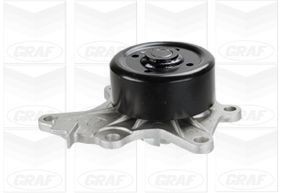 GRAF PA1132 Water pump with seal, Mechanical, Metal, Water Pump Pulley Ø: 84,7 mm, for v-ribbed belt use