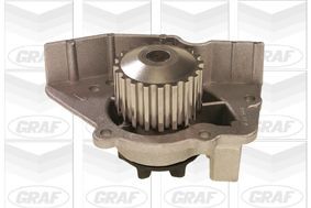 GRAF PA348 Water pump Number of Teeth: 20, with seal, Mechanical, Grey Cast Iron, Water Pump Pulley Ø: 59,258 mm, for timing belt drive