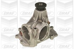 GRAF PA578 Water pump with seal, Mechanical, Grey Cast Iron, for v-ribbed belt use