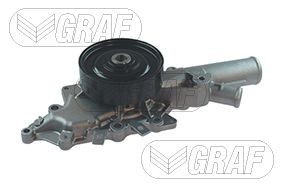 GRAF with seal, Mechanical, Metal, Water Pump Pulley Ø: 105 mm, for v-ribbed belt use Water pumps PA746 buy