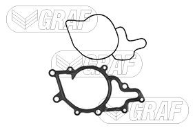 GRAF Water pump for engine PA746 suitable for MERCEDES-BENZ E-Class
