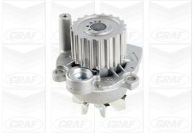 GRAF PA875 Water pump Number of Teeth: 19, with seal ring, Mechanical, Metal, Water Pump Pulley Ø: 56,1 mm, for toothed belt drive