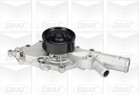 GRAF PA889 Water pump with seal, Mechanical, Metal, Water Pump Pulley Ø: 90 mm, for v-ribbed belt use