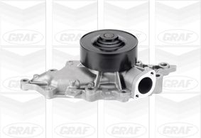 GRAF PA891 Water pump with seal, Mechanical, Metal, Water Pump Pulley Ø: 90 mm, for v-ribbed belt use