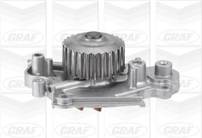 GRAF PA896 Water pump Number of Teeth: 26, with seal, Mechanical, Metal, Water Pump Pulley Ø: 64,9 mm, for timing belt drive