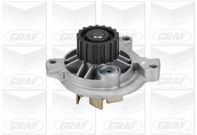 GRAF PA898 Water pump Number of Teeth: 18, with seal ring, Mechanical, Metal, Water Pump Pulley Ø: 53 mm, for timing belt drive