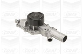GRAF PA909 Water pump with seal, Mechanical, Metal, Water Pump Pulley Ø: 90 mm, for v-ribbed belt use