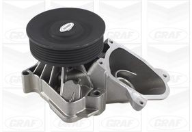 GRAF with seal, Mechanical, Metal, Water Pump Pulley Ø: 100 mm, for v-ribbed belt use Water pumps PA965 buy