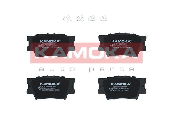 KAMOKA JQ101103 Brake pad set Rear Axle, with acoustic wear warning