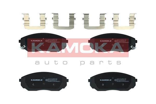 KAMOKA JQ101115 Kit pastiglie freni Assale anteriore, con segnalatore acustico usura, con accessori